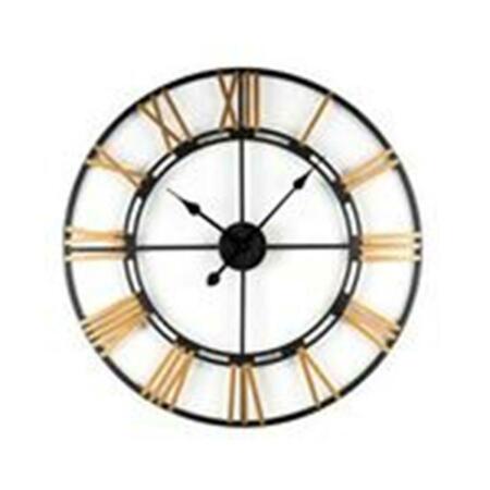 PETERSON ARTWARES Wrought Iron Wall Clock with Bold Rusty Roman number CL7035